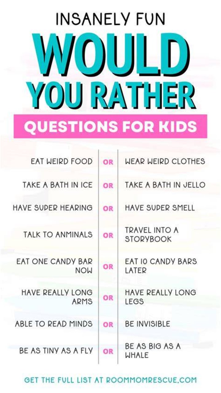 250 Would You Rather Questions for Kids that are Funny