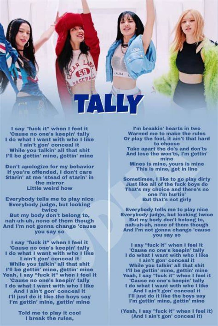 BLACKPINK Tally Lyrics The Mesmerizing Lines and Meaning