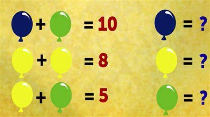 Brain Teaser: Solve and Find the Value of Each Balloon