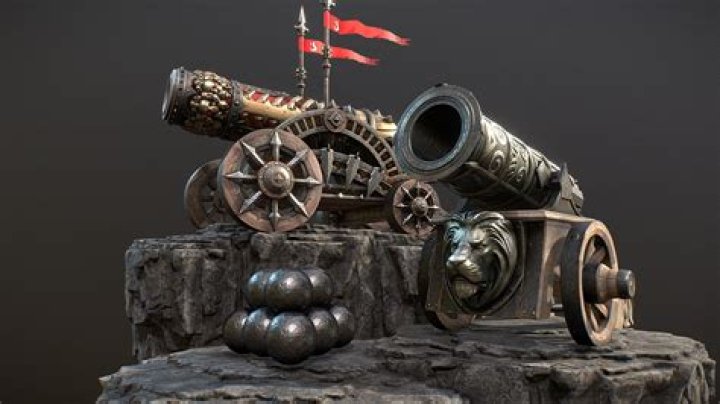 Cannons Cannons Cannon, 3d, Abstract, White, Summary