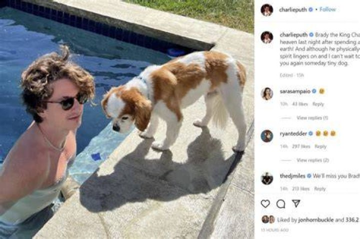 Charlie Puth mourning loss of dog