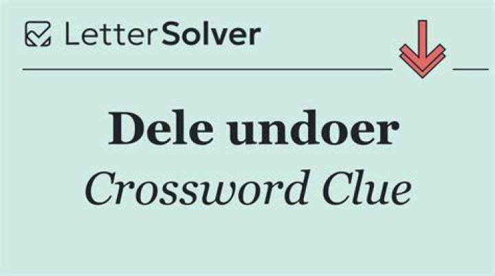 Dele undoer Crossword Clue Thomas Joseph