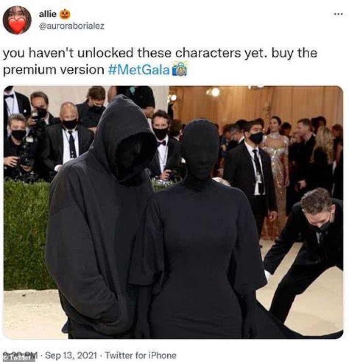 Dementor: Met Gala viewers felt the comparisons between Kim's outfit and the extraterrestrial lifeform were uncanny