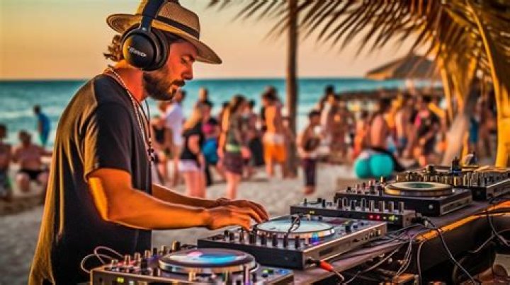 Down on the beach, DJ Gozo blasted trap music from a deafening sound system while an MC hyped up the crowd - telling them: \'Daily Mail is here, let\'s go viral\'