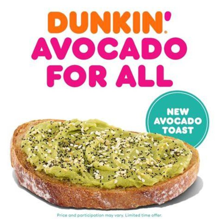 dunkin avocado toast