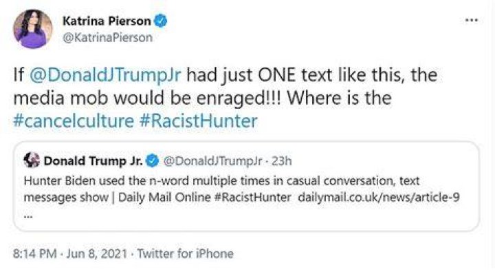 Hannity slams the mainstream media for refusing to cover Hunter's racist texts