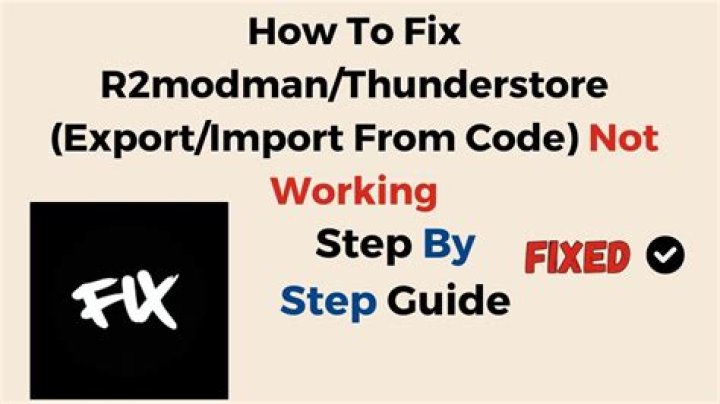 How to Fix / Solve R2modman/Thunderstore (Export/Import From Code) Not Working - SarkariResult