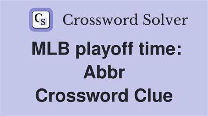 MLB playoff event Crossword Clue LA Times