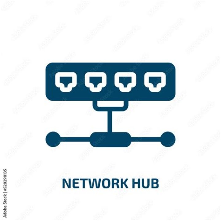 Network hub icon on Craiyon