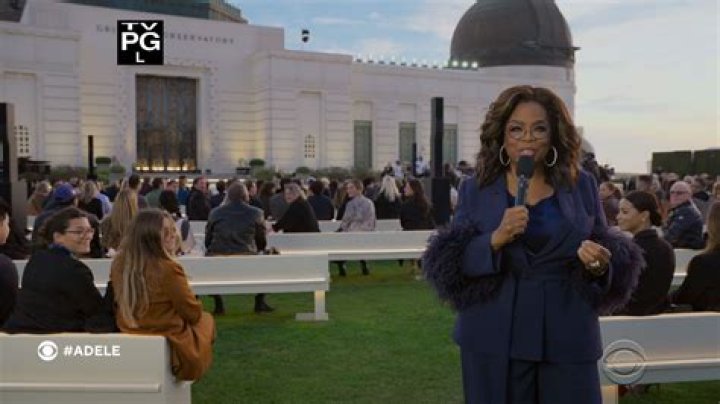 Oprah introduced Adele at Los Angeles' Griffith Observatory on tonight's CBS special