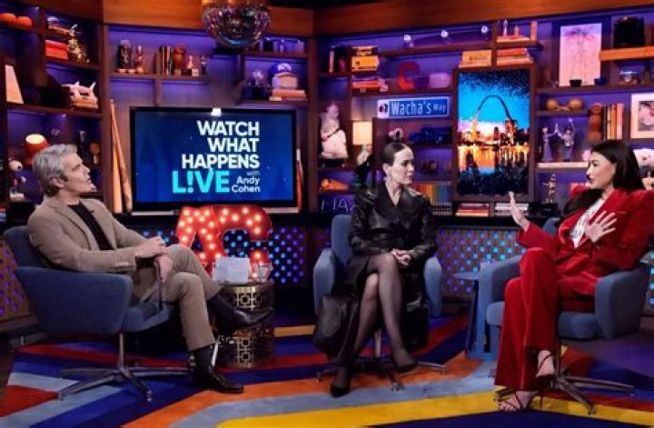 Paulson revealed on Watch What Happens Live in 2019: 'We met [in 2005]. I was with [Cherry Jones]. And then there was like a Twitter thing that happened. We were doing a thing at Martha Plimpton's house. It was for an organization that she was working with and we were both doing a little PSA for it. We sort of breezed by each other and started following each other on Twitter'