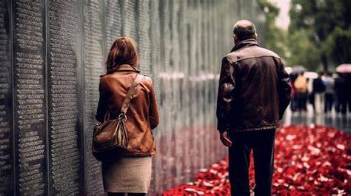 Paying their respects: Home and Away James Stewart shared a photo alongside his wife Sarah Roberts and daughter Scout at a Anzac Day dawn service