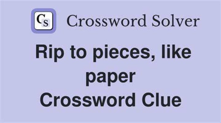 Rip to pieces Crossword Clue Wall Street