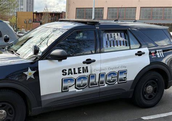 Salem Police guard the governors mansion during a protest against COVID-19 restrictions on January 1, 2021 in Salem, Oregon.