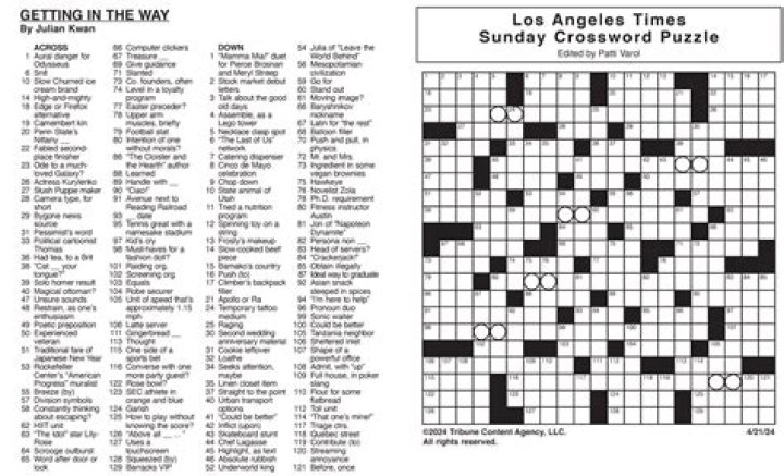 Sorta Crossword Clue LA Times