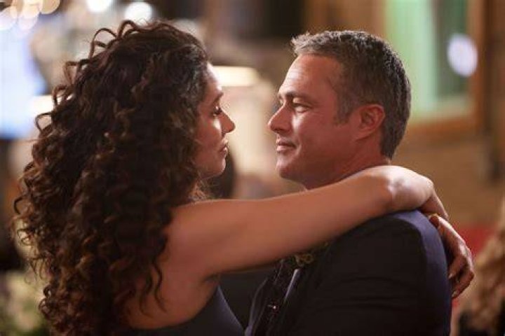 Stella Kidd and Kelly Severide kissing in 'Chicago Fire' Season 10