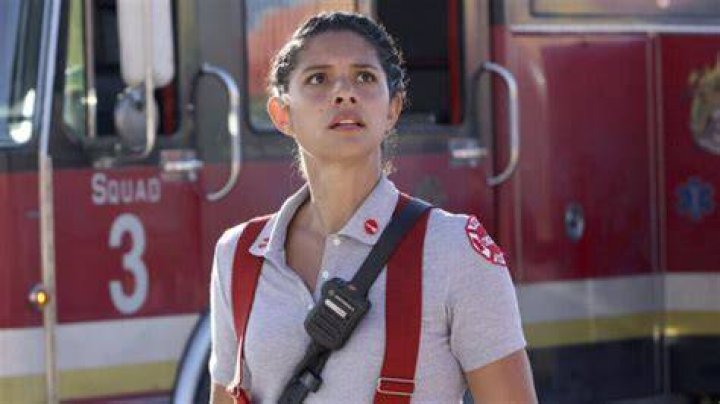 Stella Kidd in uniform outside helping with an emergency in 'Chicago Fire' Season 10