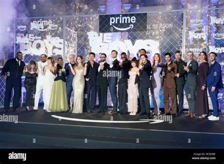 The cast of "Succession" pose for a photo at the series' Season 4 Premiere.