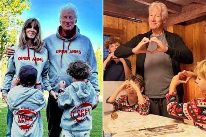 The Gere family before the divorce.