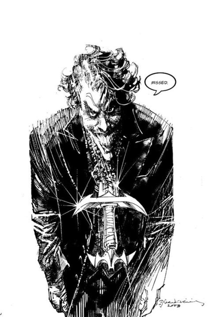 The Joker is stabbed in Batman comics.