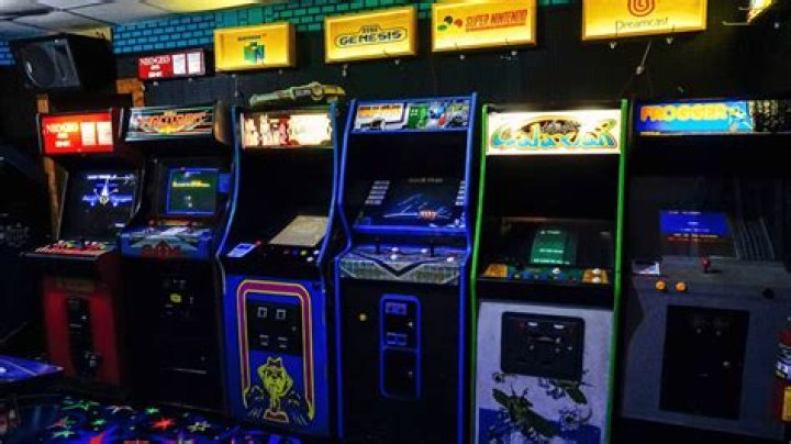 There are several retro arcade machines dotted around