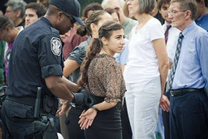 Two girls are arrested in the parking lot of Clayton\'s Beach Bar on South Padre Island, Texas on Monday