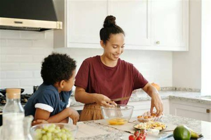 Watch and learn: The children watched on as their meal was prepared