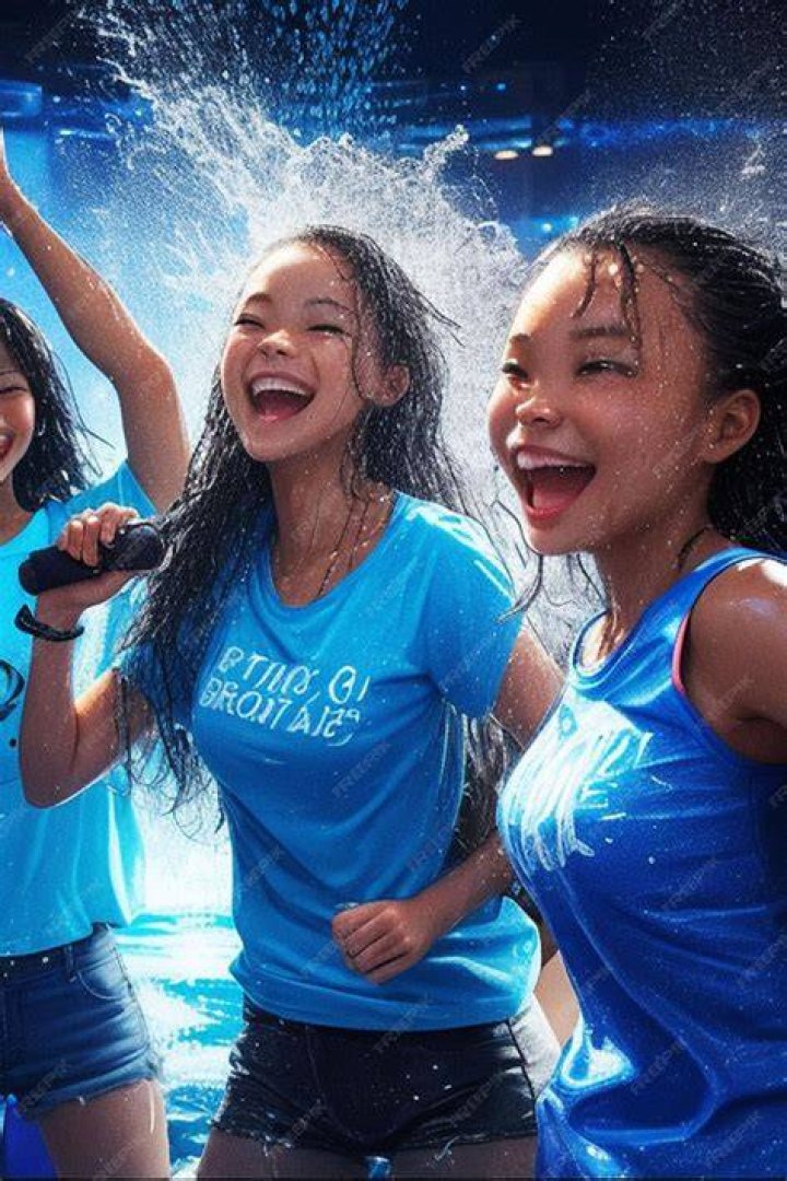 Wet t-shirt contest: The girls were seen letting loose and flashing the crowd as they took part in the raunchy Spring Break tradition