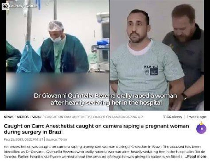 Why Is Anesthesiologist Giovanni Quintella Bezerra Arrested? Video On Instagram And Facebook